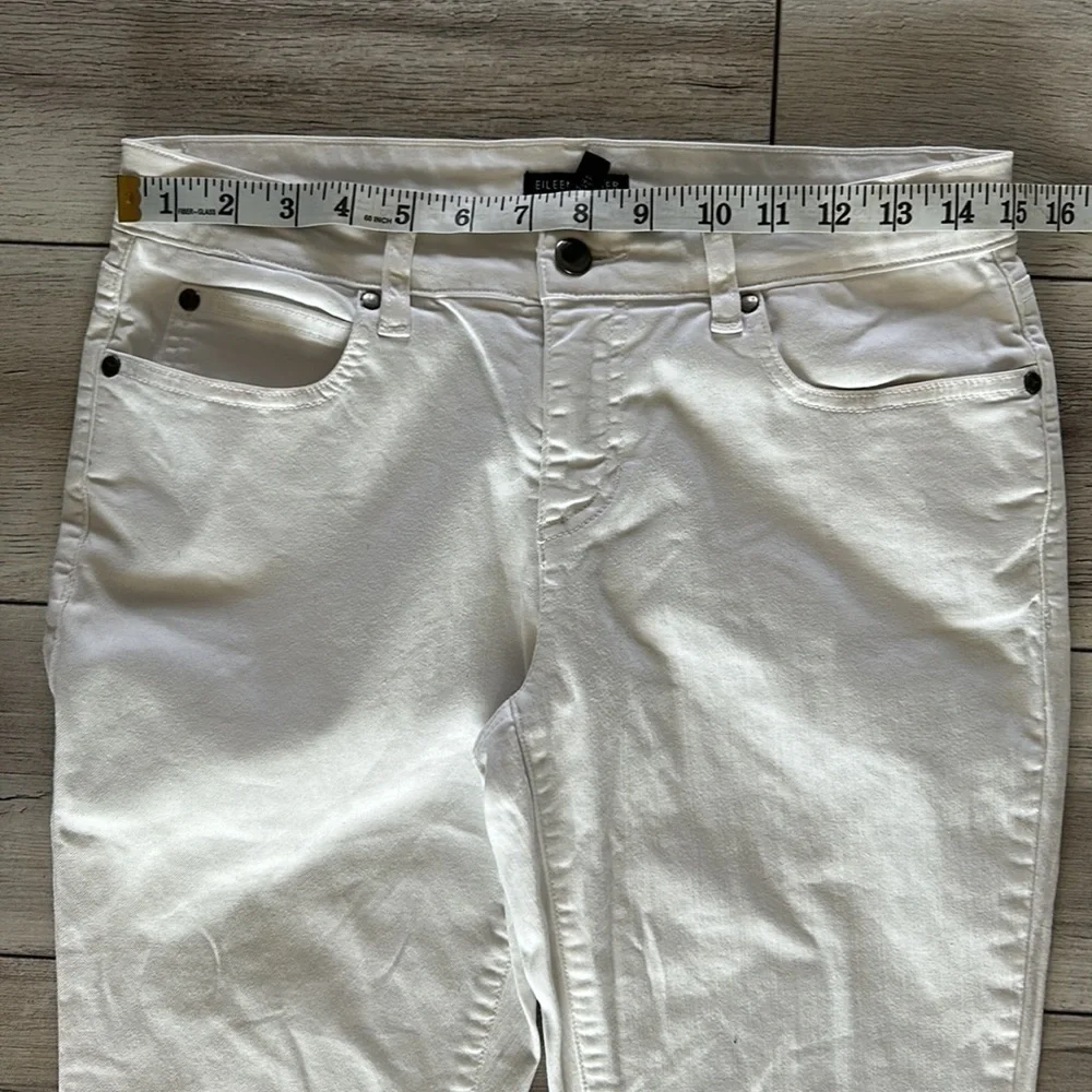 Eileen Fisher size 4 white skinny jeans organic cotton